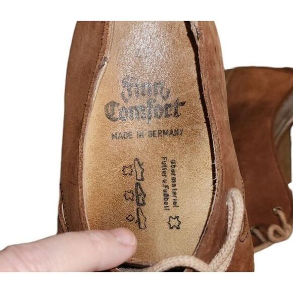 Finn Comfort Women's Sz 42 US 11.5 Tan Leather Fisherman Lace-Up Sandals Shoes - Picture 5 of 8